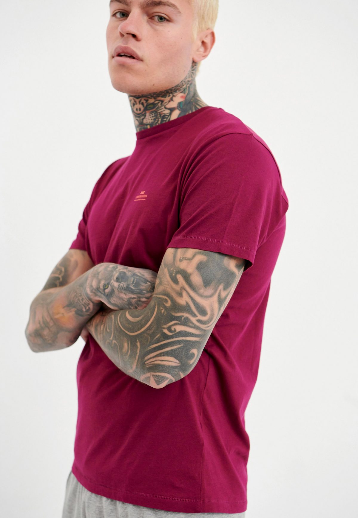 FUNKY BUDDHA Essential t-shirt με λαιμόκοψη - Image 3