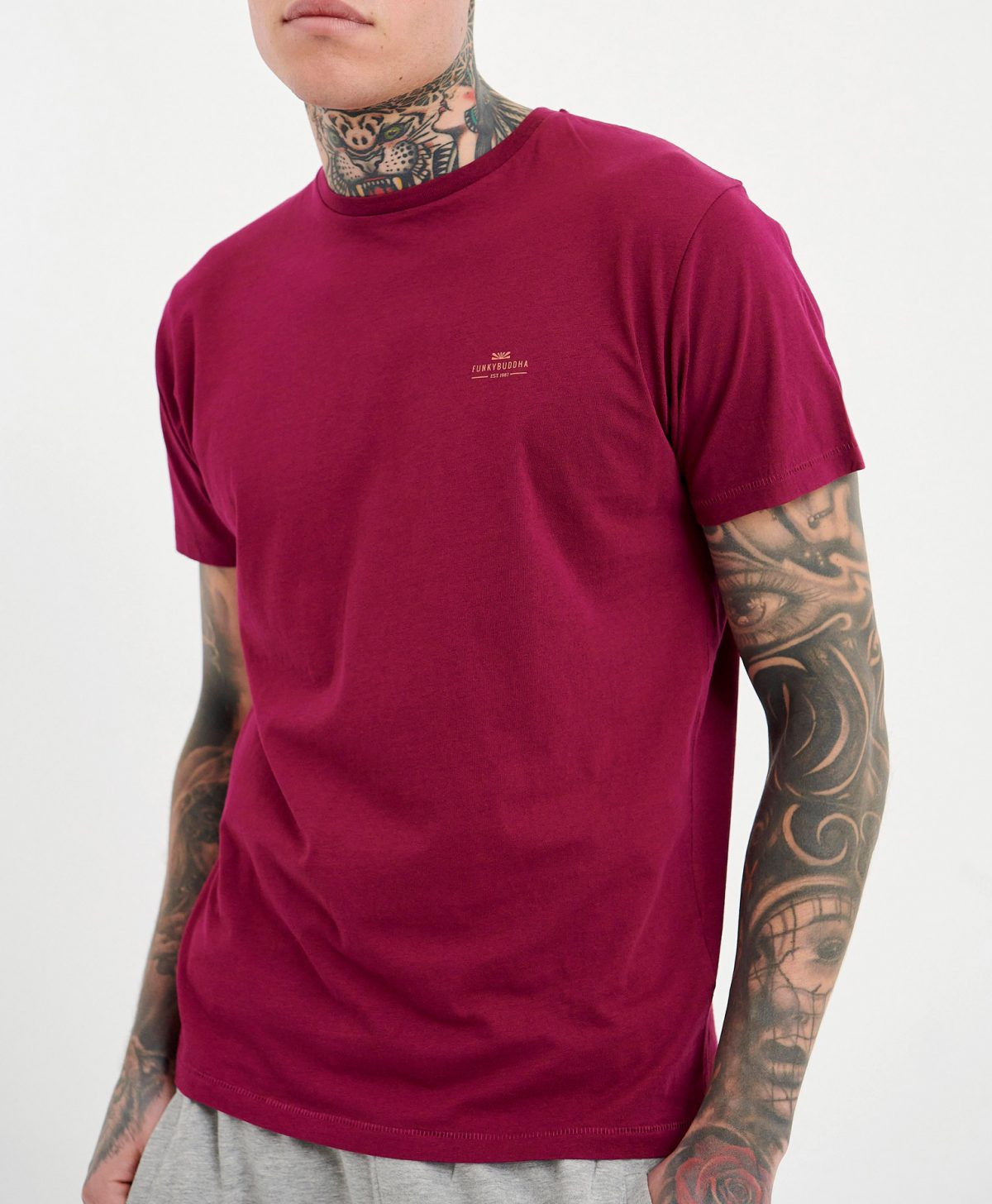 FUNKY BUDDHA Essential t-shirt με λαιμόκοψη - Image 1