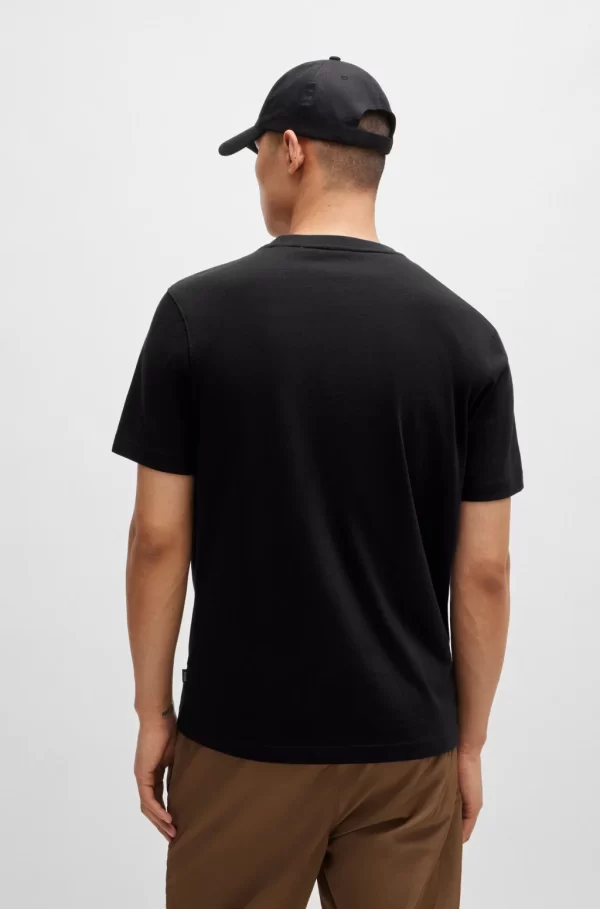 BOSS Te_Wilds ΒΑΜΒΑΚΕΡΌ T-SHIRT ΚΑΝΟΝΙΚΉΣ ΕΦΑΡΜΟΓΉΣ ΜΕ ΕΠΟΧΙΑΚΌ ΤΎΠΩΜΑ - Image 4